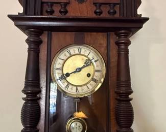 Antique German RA Pendulum Wall Clock