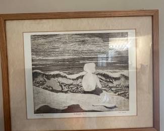 Tom Ward Southampton Beach Artists Proof Etching