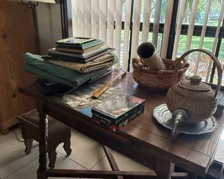 Wicker Teapot with Spout and Handle