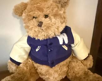Vintage Letterman W Teddy Bear