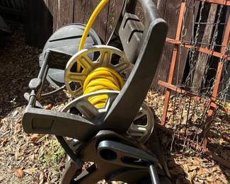 Suncast Hose Reel Cart with Yellow Garden Hose