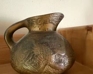 Antique Islamic Middle Eastern Tinned Copper Ewer