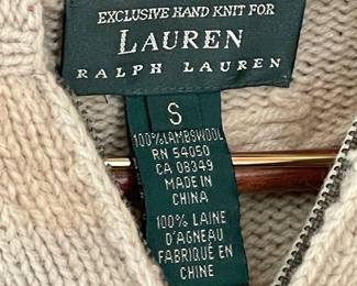BRAND NEW WITH TAGS Handmade Lauren Ralph Lauren "Irish Sea" Sweater