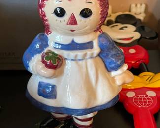 Vintage Ceramic Raggedy Ann Figurine