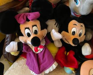 Vintage Mickey & Minnie Hand Puppets
