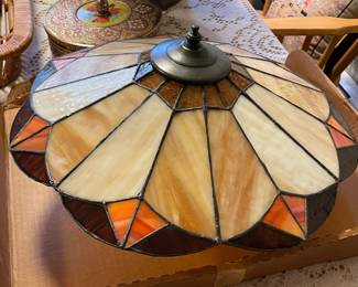 Stained Glass Ceiling Mounted Lighting Fixture