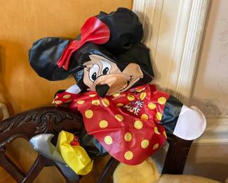 Vintage Inflatable Minnie Mouse On Ice Skates Inflatable Toy