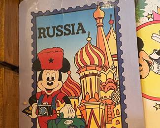 Vintage Mickey Russia Postcard