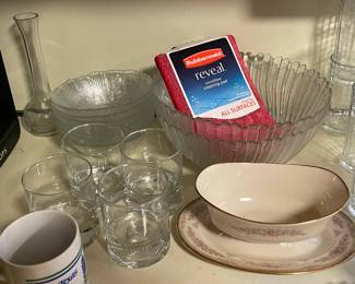 Assorted Kitchenware (Glassware, China, Pots & Pans, Gadgets, Etc.)