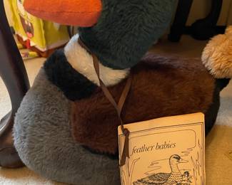 Vintage Feather Babies Plush Dog W/ Tag