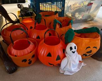 Assorted Halloween Blow Mold Buckets