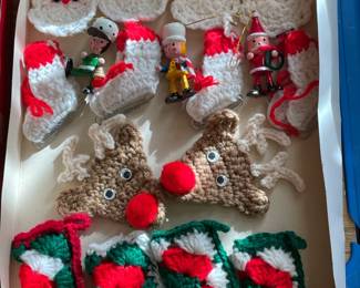 Vintage Christmas Ornaments (Some Hand Made)