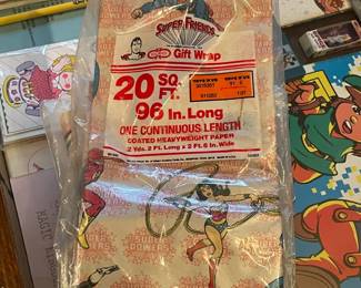 Vintage Sealed Super Friends Wrapping Paper