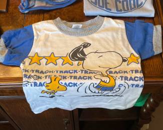 Vintage Snoopy & Woodstock Track Children's Shirt