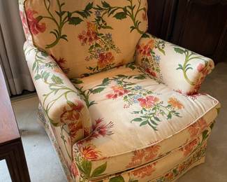 Floral Patterned Upholstered Arm Chair (2 Available)