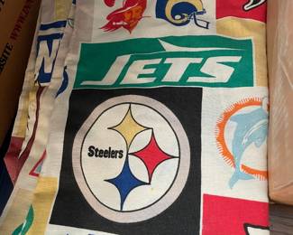 Vintage NFL Patterned Curtain