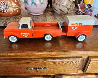 Vintage Nylint Pressed Steel Uhaul Ford Pickup Truck & Trailer 