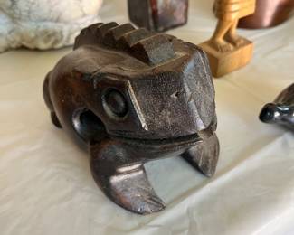 Hand-carved Thai wooden frog Guiro