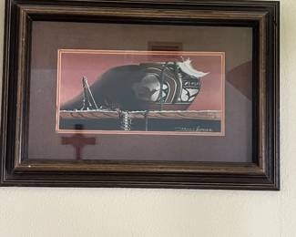 GARNET BUSTER ORIGINAL WATERCOLOR PAINTING OF INDIAN POTTERY