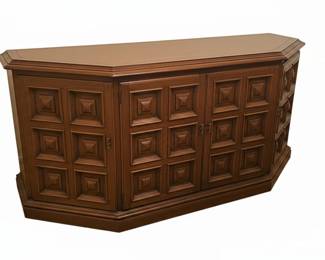 Vintage Drexel Esperanto Sideboard with Geometric Door Panels