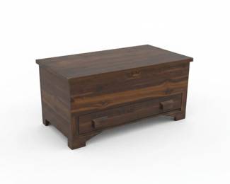 Solid Walnut Blanket Chest with Drawer