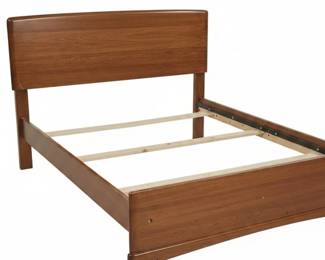 MidCentury Modern Walnut Platform Bed Frame