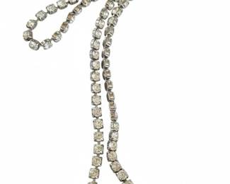 Rhinestone and Faux Pearl Pendant Necklace