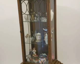 Vintage Ethan Allen Curio Cabinet with Drawer