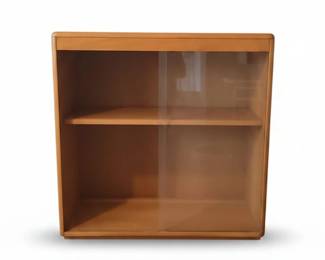 MidCentury Modern Teak Display Cabinet with Sliding Glass Doors