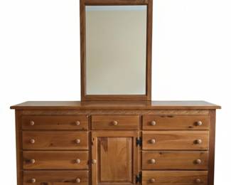 Broyhill Oak Drawer Dresser with Mirror