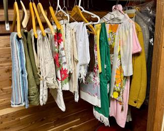 Vintage clothing and table covers