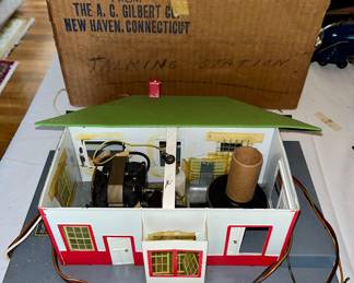 Talking model train station
