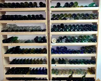 Empty wine bottles