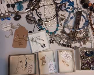 Costume and small amount of gold jewelry 