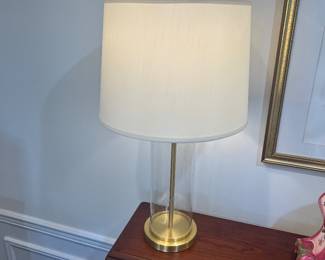 Ralph Lauren Peyton brass/glass cylinder lamp. Available for pre-sale and post sale.