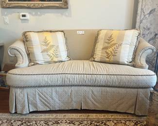 Highland House 70 x 40 inch sofa. Skirted, traditional. $250.00, available for pre-sale and post sale.