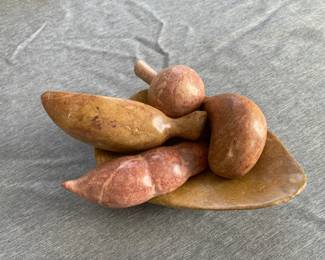 Vintage hand-carved soapstone fruit and vegetables