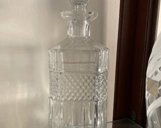 Vintage hand-cut lead crystal decanter