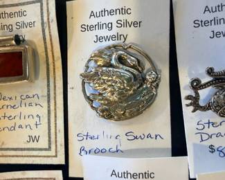Sterling Silver Estate Sale Jewelry - Brooch
