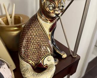 Francois Dupuy circa 1985 signed Ceramic Cat figurine