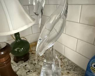 Daum Swan crystal figurine