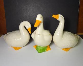 Ceramic Goose Figurines 