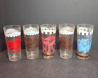 Hazel Atlas Big Top Circus Barware Glassware