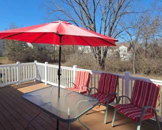 Metal Patio Set, Chairs with Cushions and Base