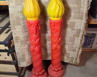 Blow Mold Christmas Candles with Light