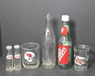 Vintage Beverage Glasses and Bottles Collection