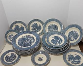 Currier & Ives Dinnerware Set by Royal USA