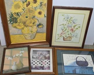 Framed Wall Art With Floral Themes