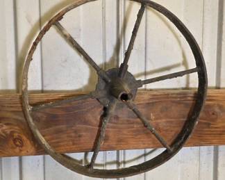 16-In Diameter Metal Wagon Wheel