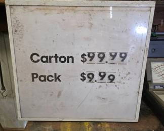 White Metal Vintage Price Sign